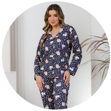 descritivo pijama longo americano microfibra termico flanelado botao raposa 2