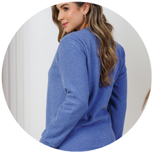 descritivo pijama plush feminino longo azul calca estampada 3
