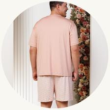 descritivo pijama curto masculino plus size microfibra calcao estampado telha 4
