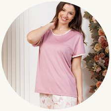descritivo pijama microfibra curto feminino renda bermuda rosa coracao3