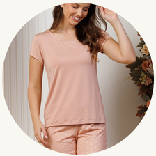 descritivo pijama curto baby look feminino microfibra de shorts poa 4